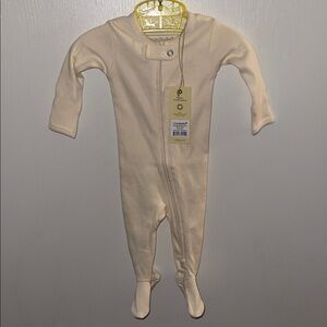 L'ovedbaby Organic Sleeper 0/3M Romper NEW BEIGE